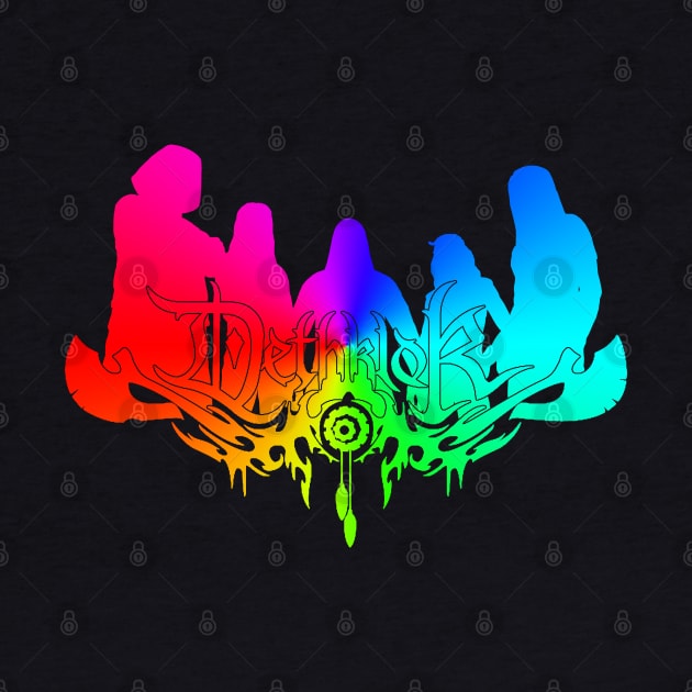 Rainbow Dethklok Logo by gkillerb